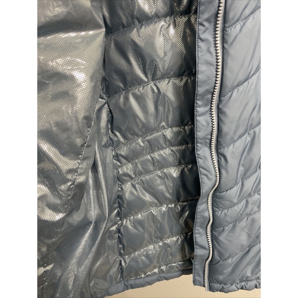 Columbia Puffer Jacket Womens Small Blue Full Zip Mock Neck Thermal Insulation - Picture 6 of 6